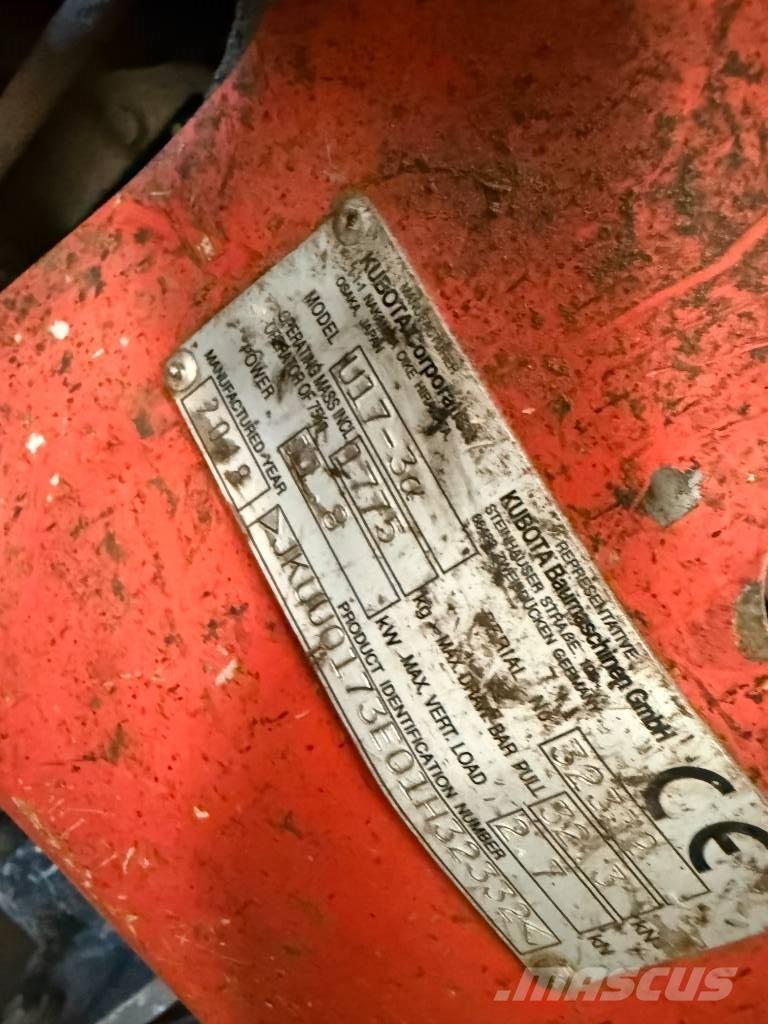 Kubota U 17-3 Мини-экскаваторы