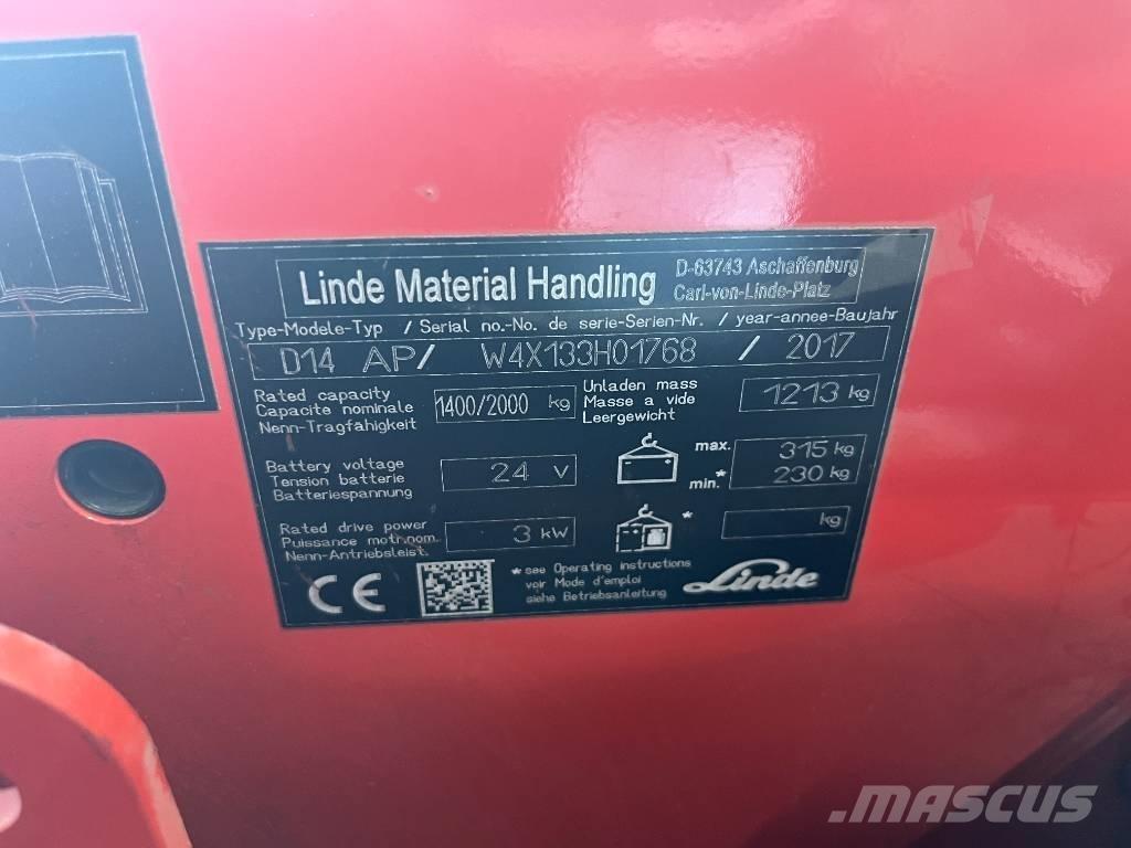 Linde D 14 AP Самоходные электроштабелёры