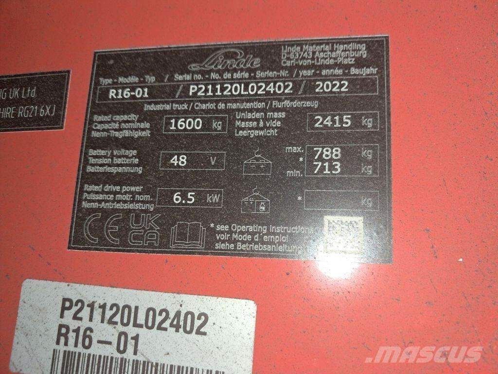 Linde R16-01 Электропогрузчики