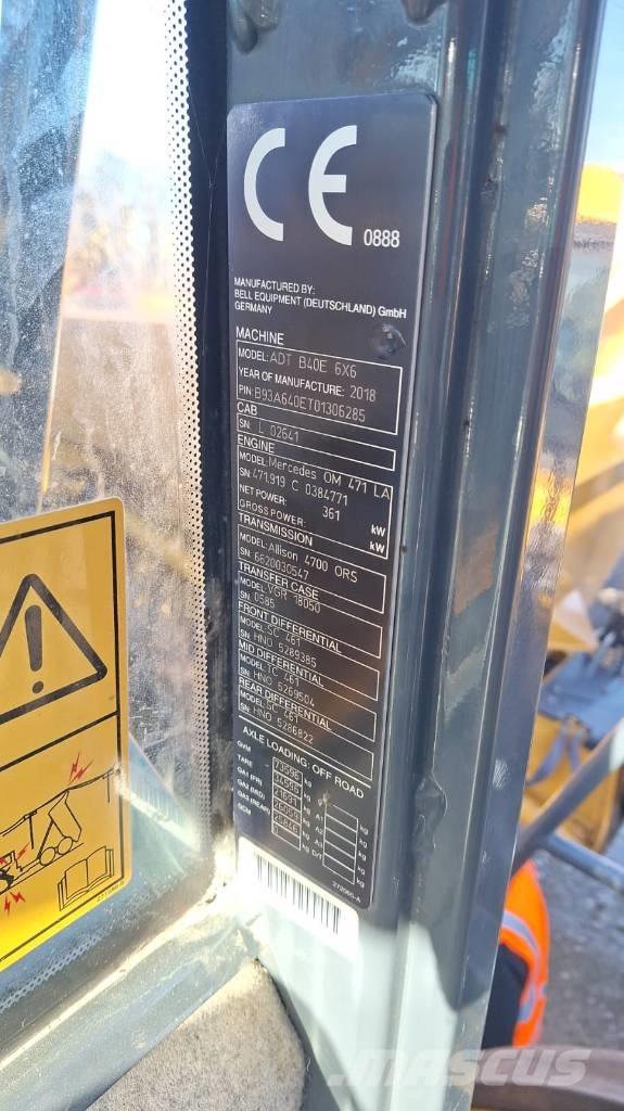 Bell B 40 E Шарнирно-сочленённые самосвалы