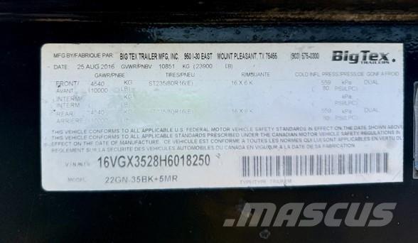 Big Tex 22GN Прицепы-платформы/боковая разгрузка