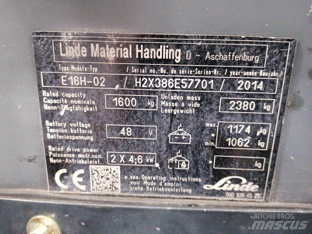 Linde E16H-02 Электропогрузчики