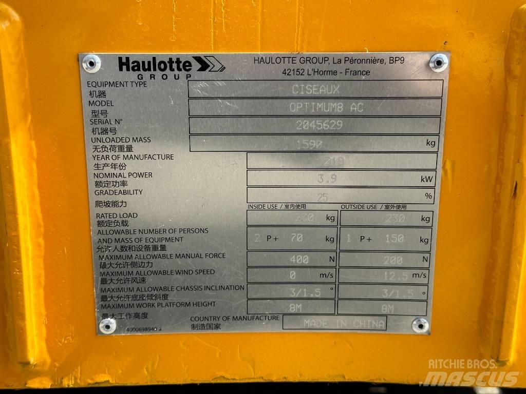 Haulotte OPTIMUM 8 Ножничные подъемники