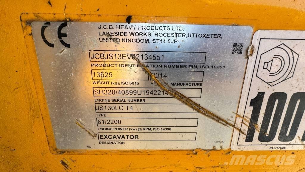 JCB JS 130 LC Гусеничные экскаваторы