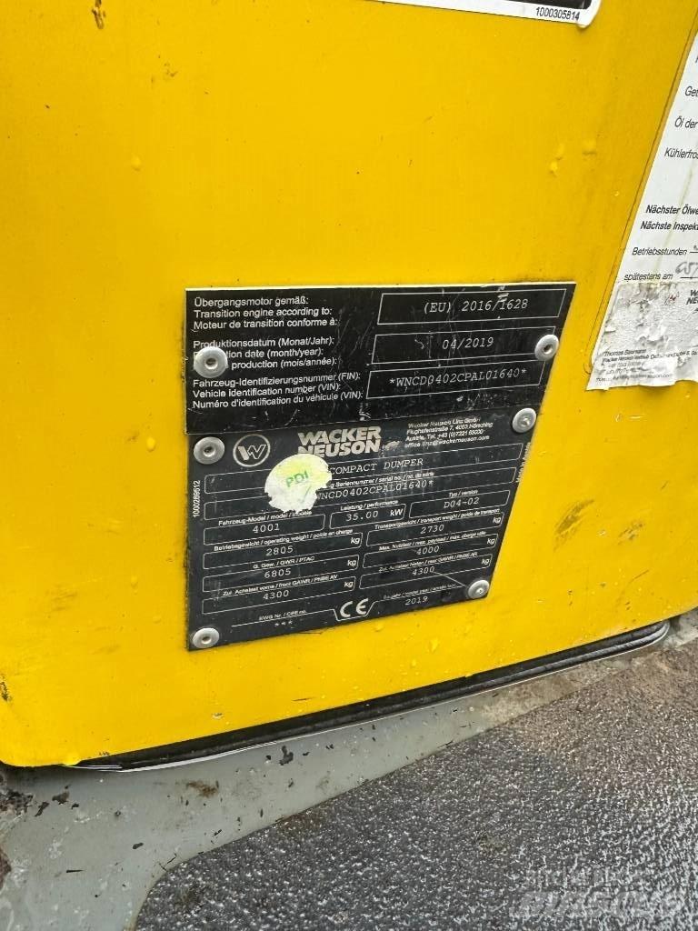 Wacker Neuson 4001 Мини-самосвалы