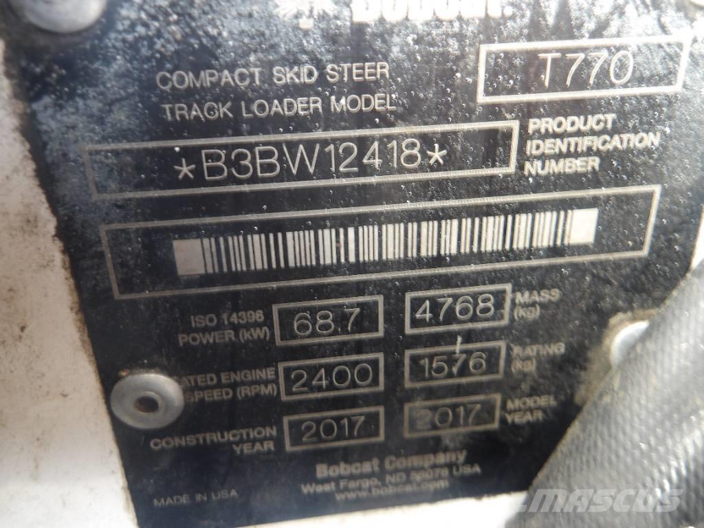 Bobcat T 770 Гусеничные фронтальные погрузчики