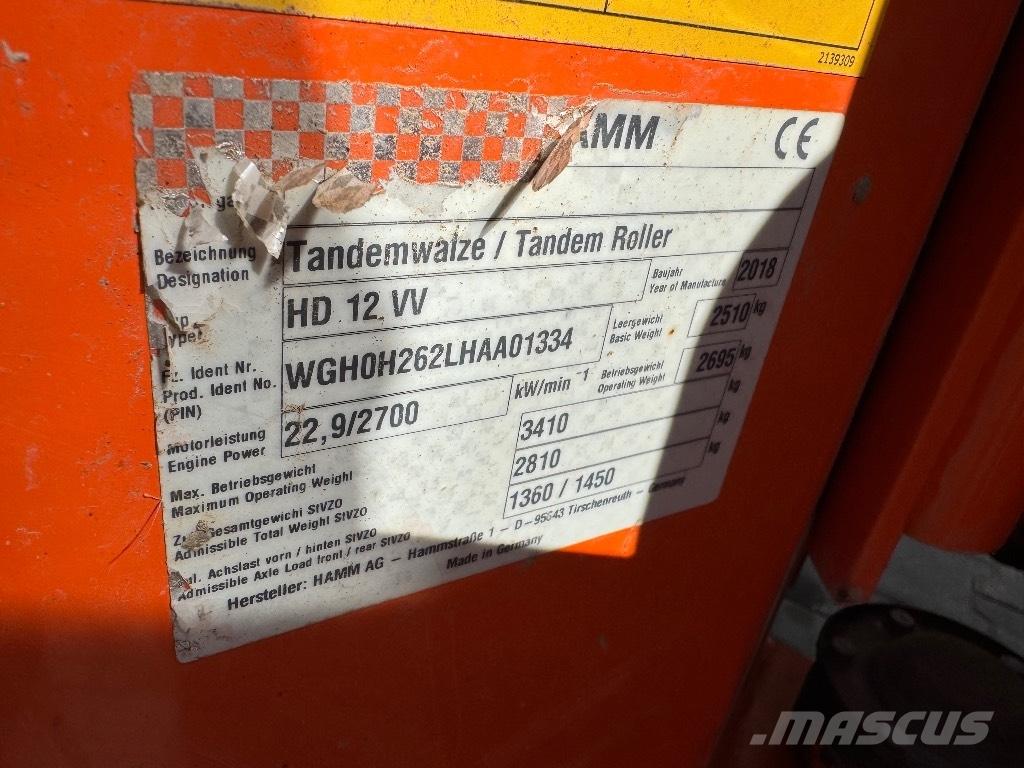 Hamm HD 12 VV Катки тротуарные