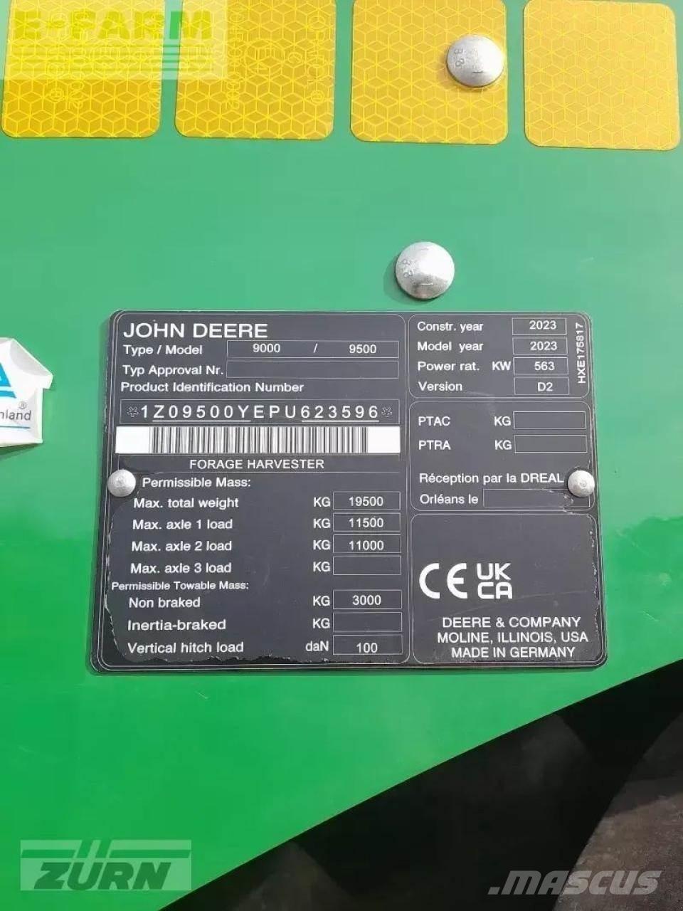 John Deere 9500 Самоходные кормоуборочные комбайны