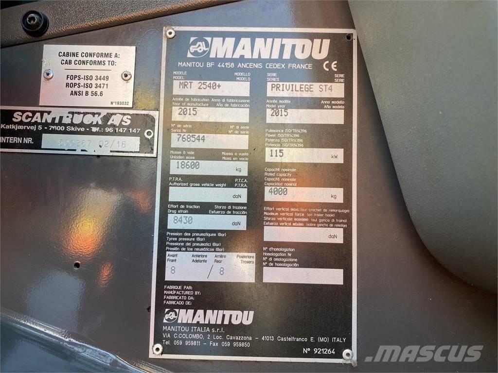 Manitou MRT2540MS Телескопические погрузчики