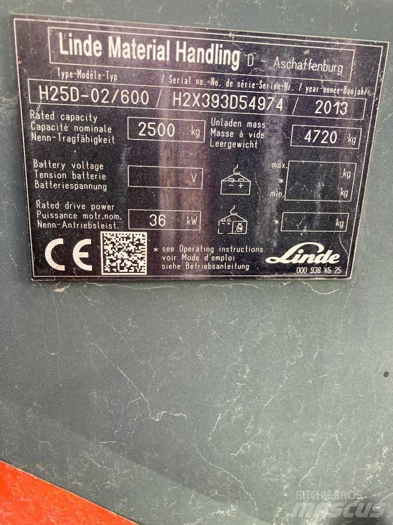 Linde H25D/600/393 Дизельные погрузчики