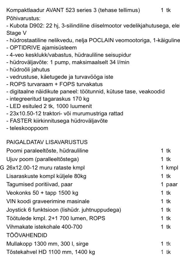 Avant 523 Мини-погрузчики