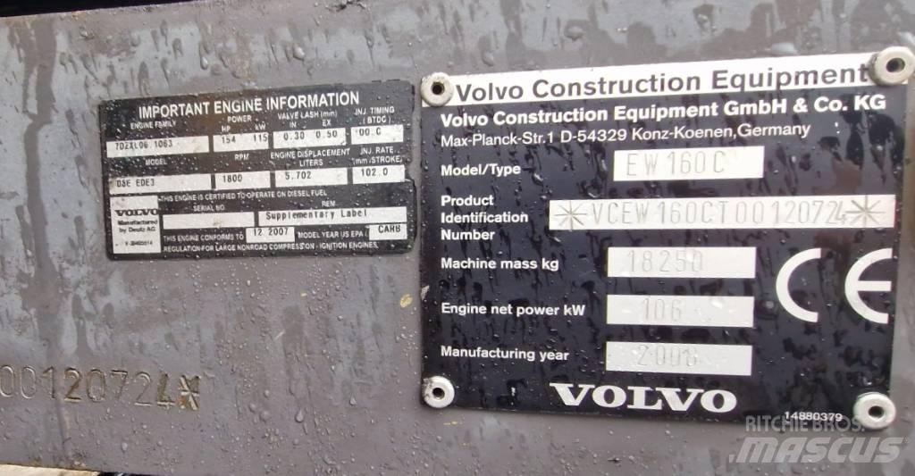 Volvo EW160C Колёсные экскаваторы