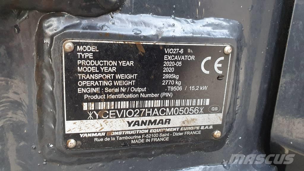 Yanmar VIO 27-6 Мини-экскаваторы