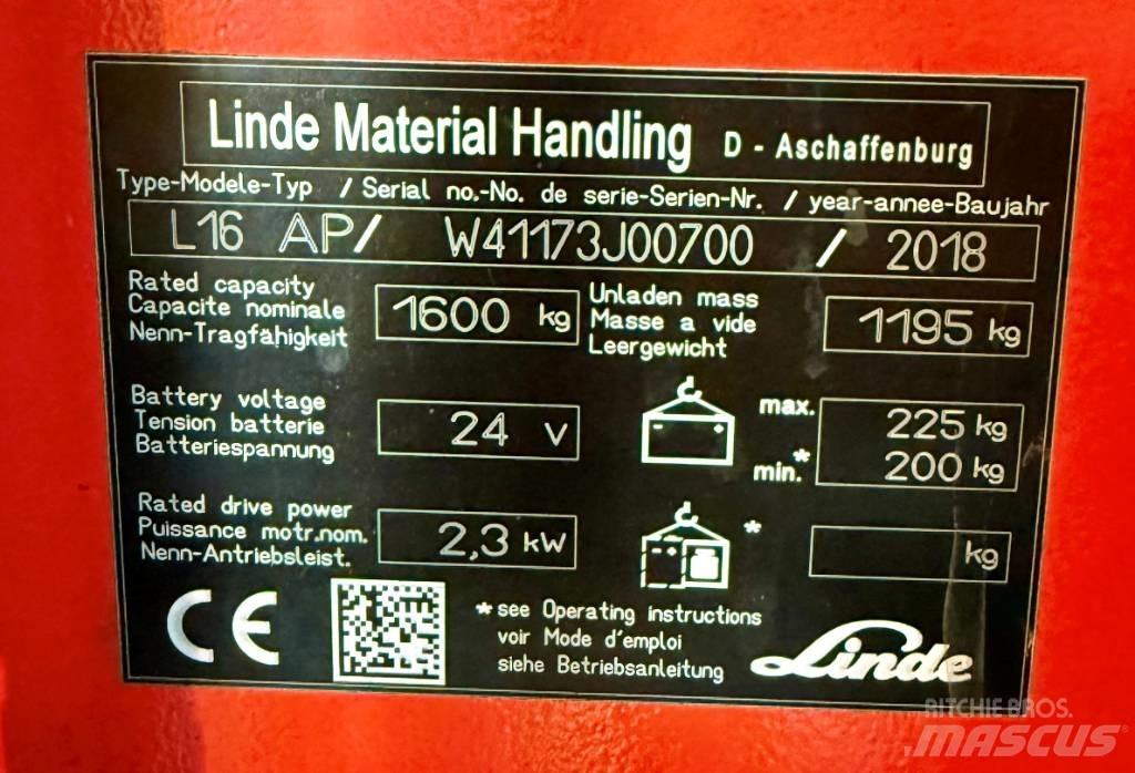 Linde L16APi/1173 Самоходные электроштабелёры
