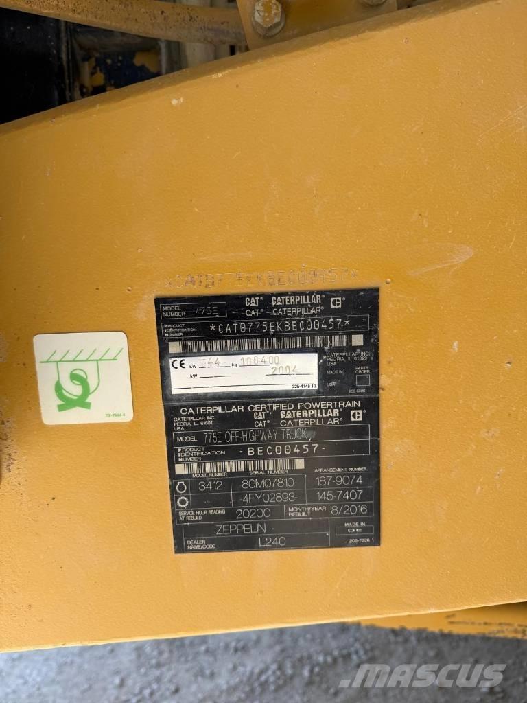 CAT 775 E Карьерные самосвалы