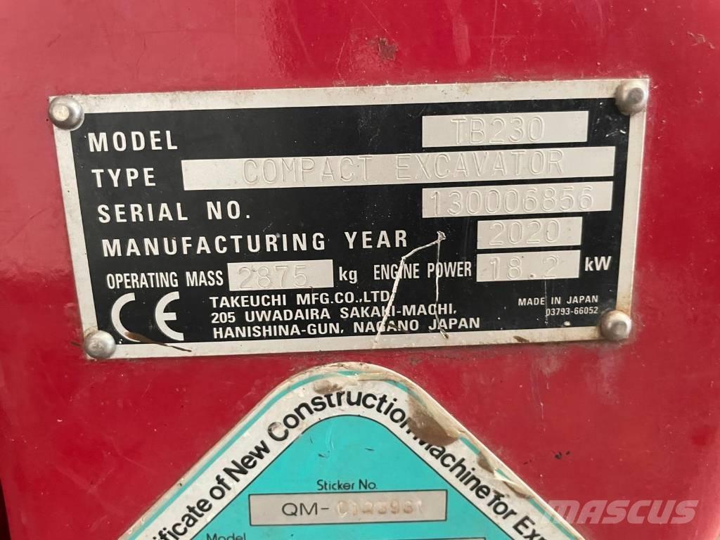 Takeuchi TB 230 Мини-экскаваторы