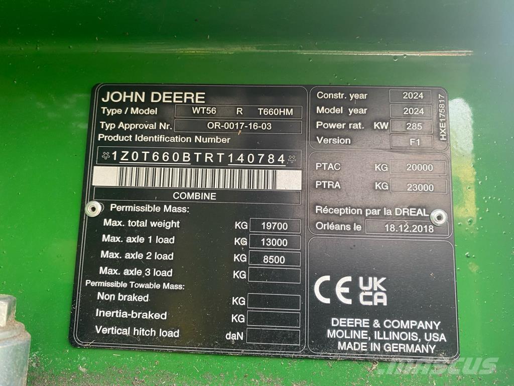 John Deere T 660 I Зерноуборочные комбайны