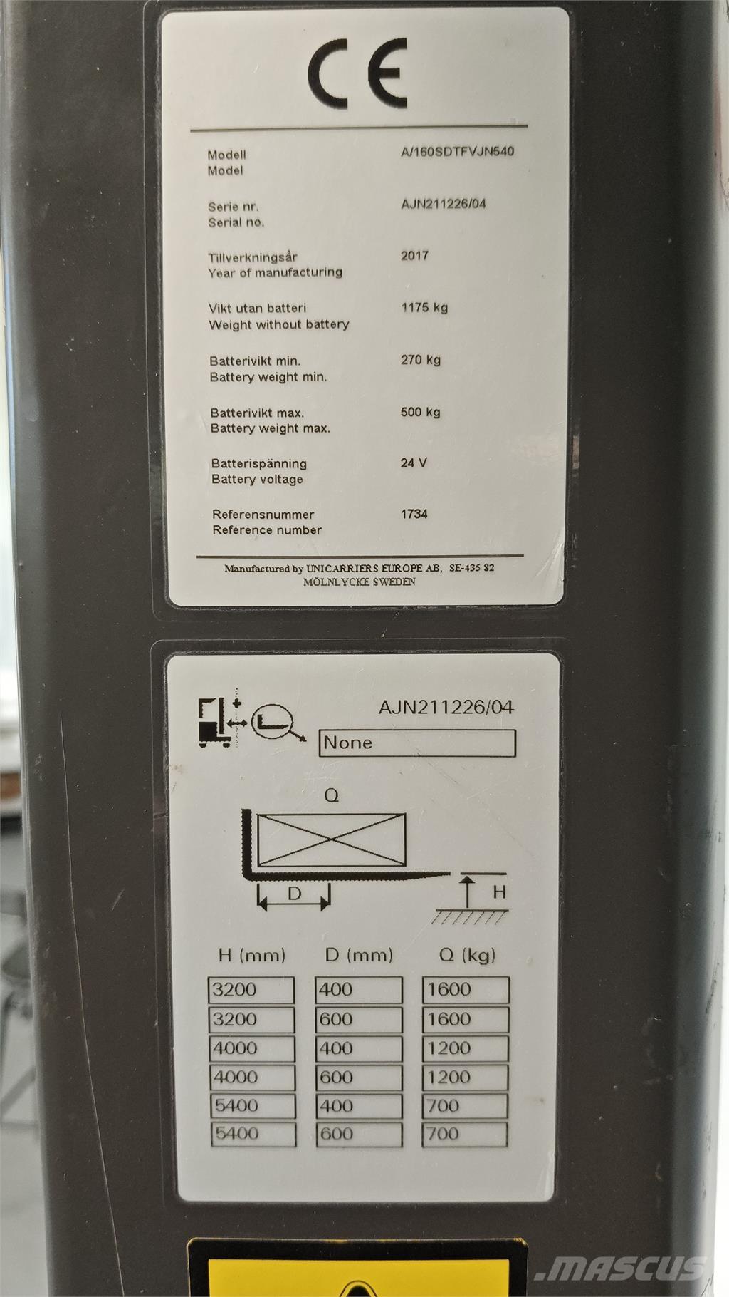 Atlet AJN160 Самоходные электроштабелёры