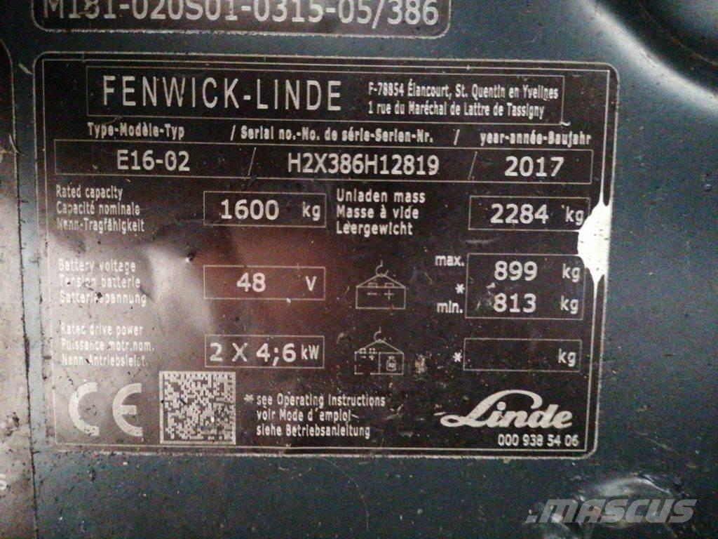 Linde E16-02 Электропогрузчики