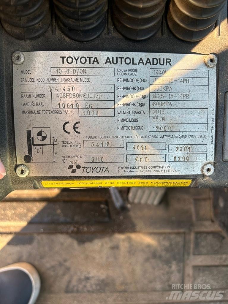 Toyota 40-8 FD 70 N Дизельные погрузчики