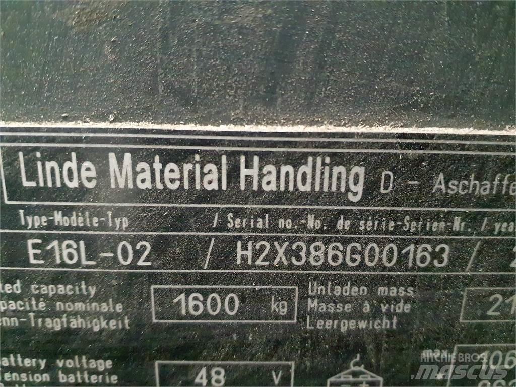 Linde E16L Электропогрузчики