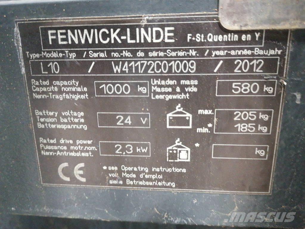 Linde L10 Ручные штабелёры с электроподъёмом