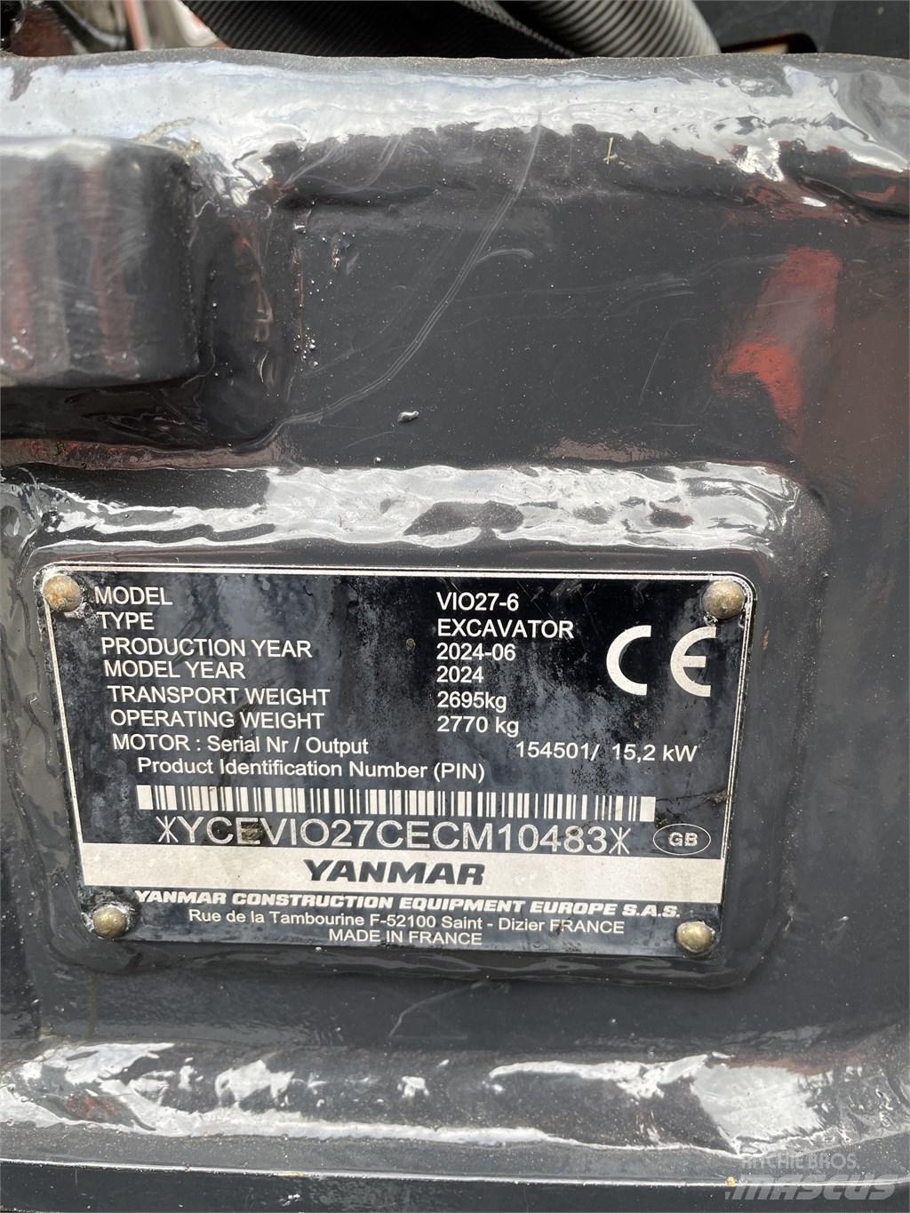 Yanmar Vio 27 Мини-экскаваторы