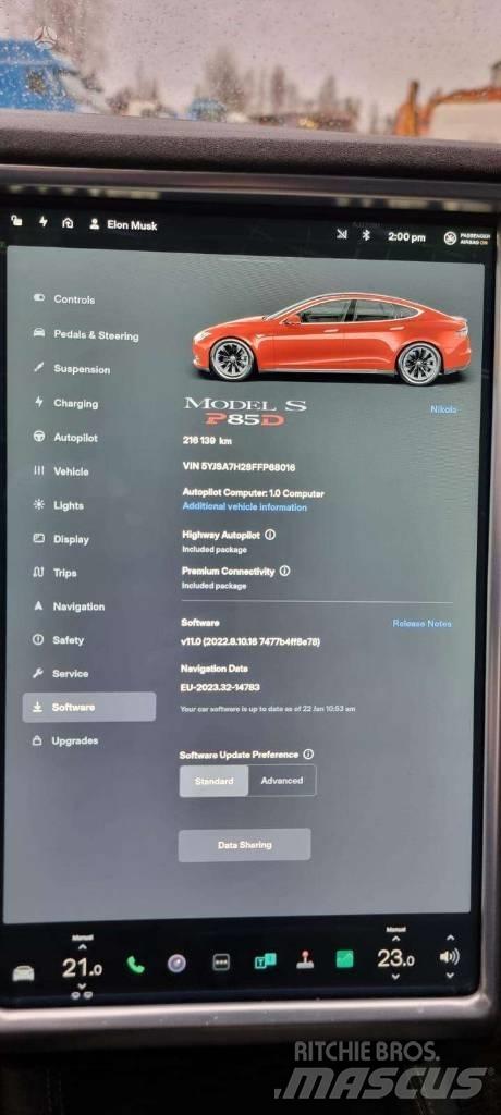 Tesla Model S P85D Легковые автомобили