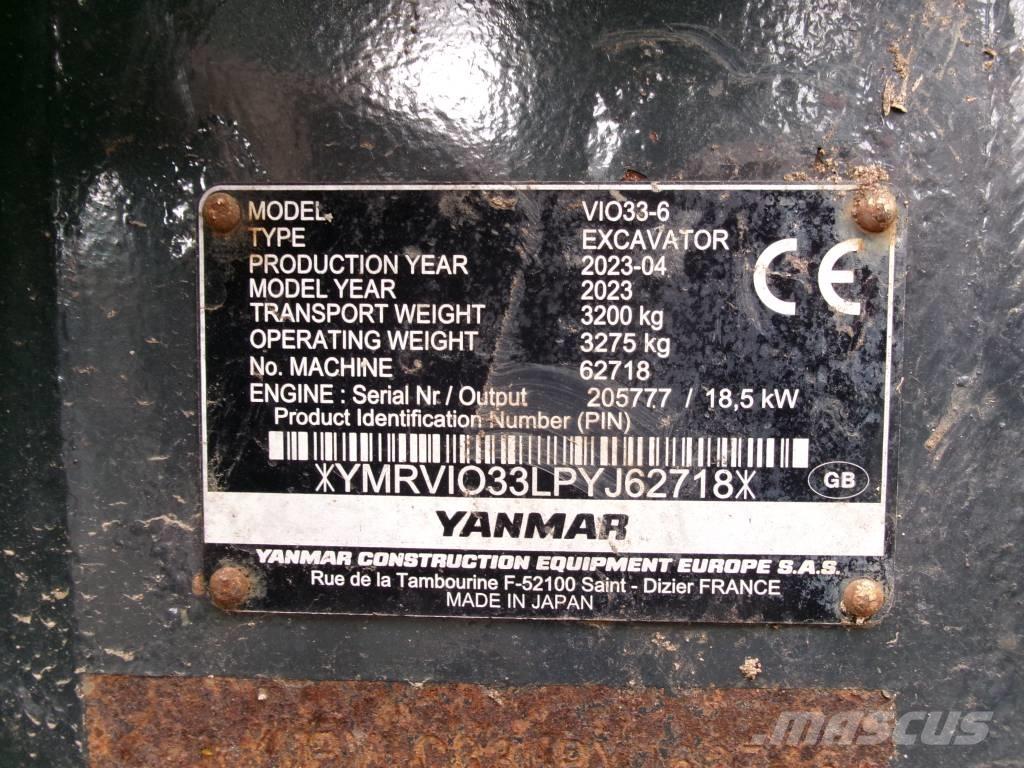 Yanmar Vio 33 Мини-экскаваторы