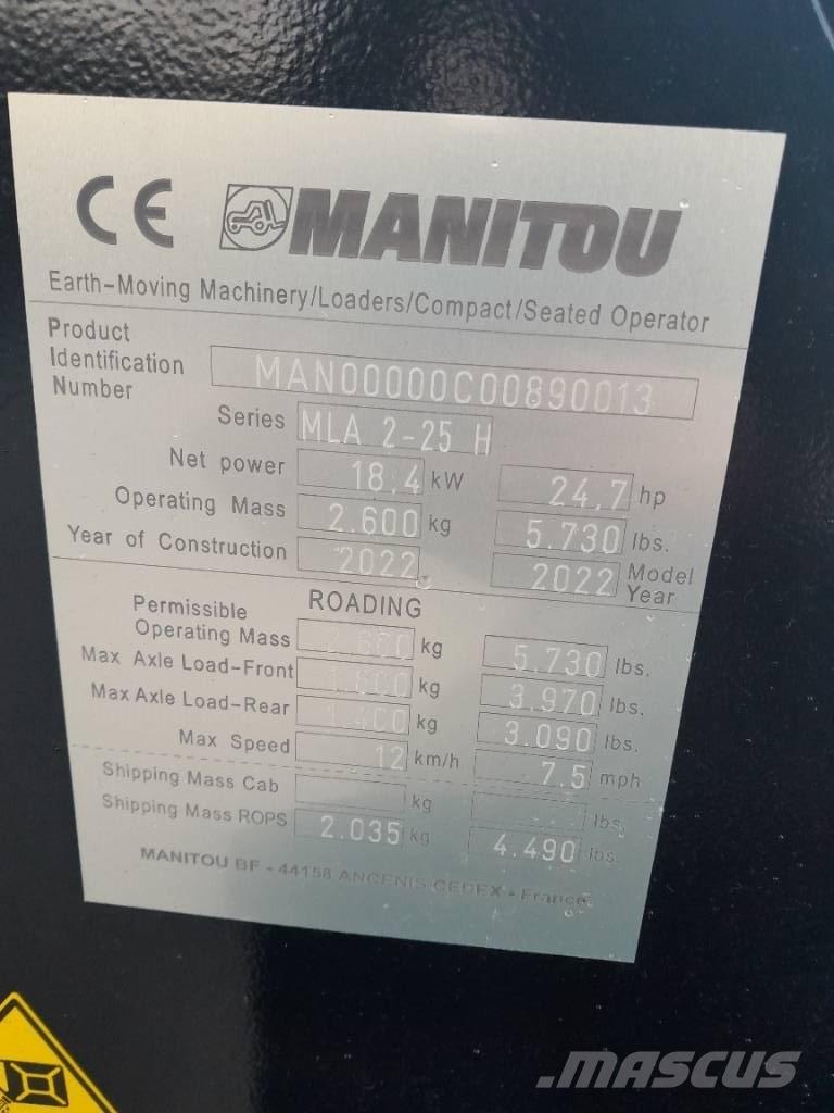 Manitou MLA 2-25 Многофункциональные сельскохозяйственные погрузчики