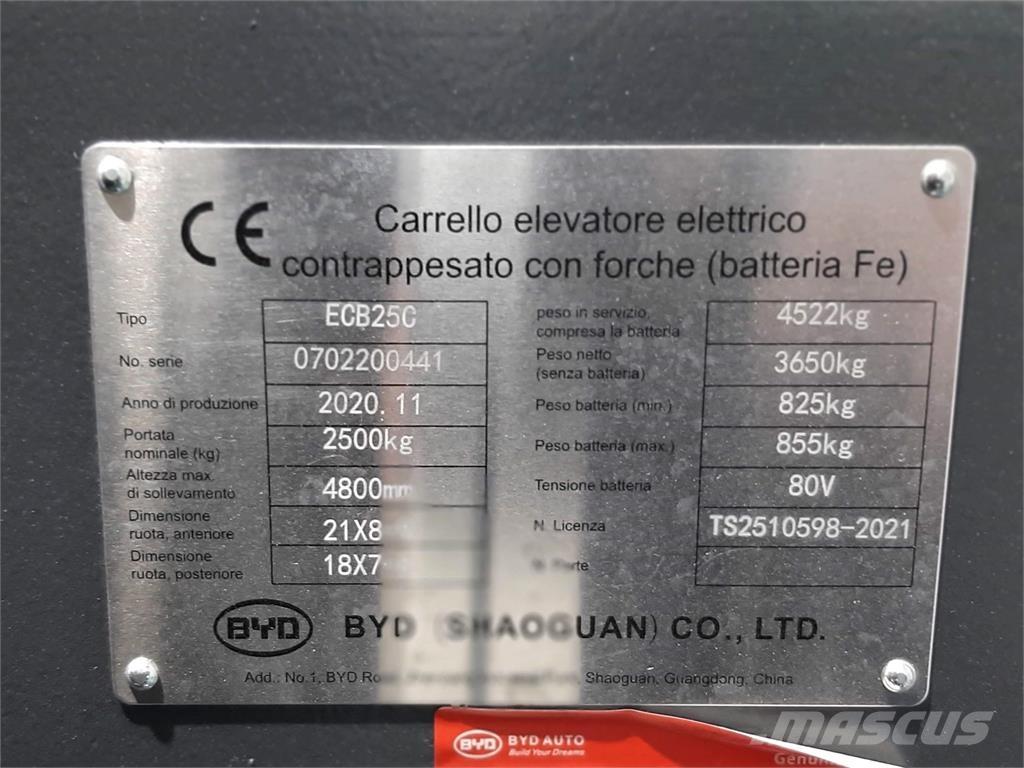 BYD ECB25C Электропогрузчики