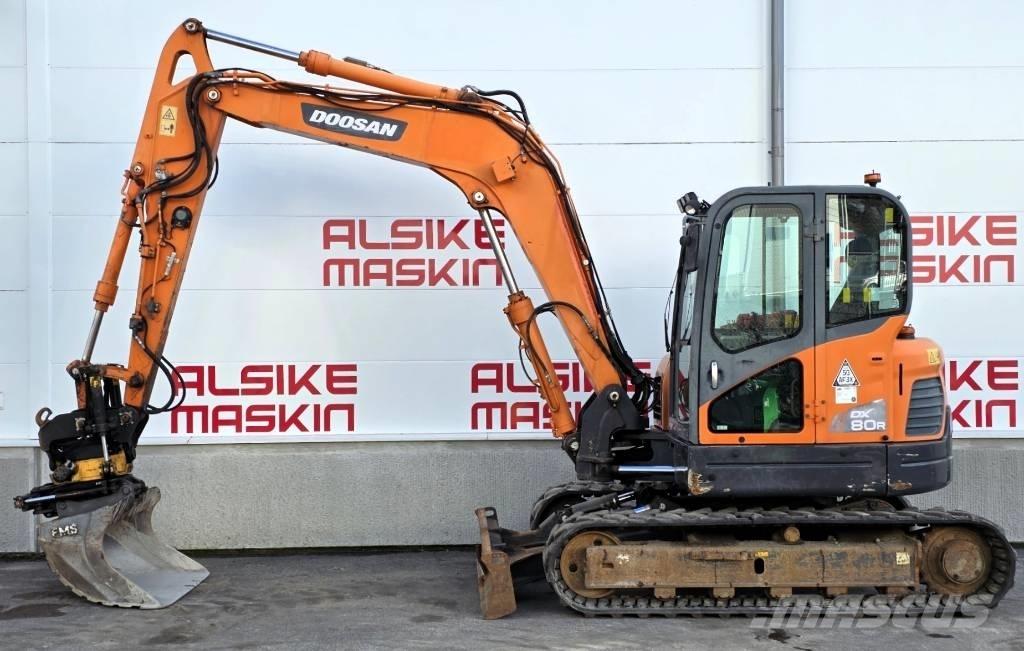 Doosan DX 80 R Малые экскаваторы 7т-12т