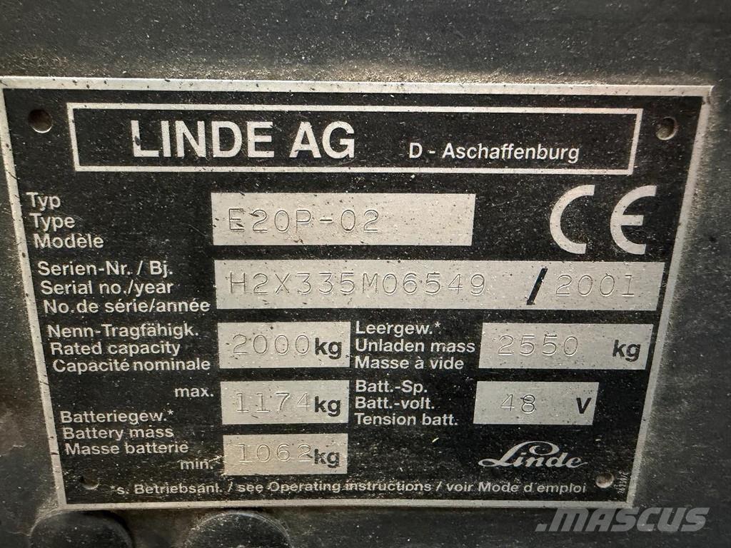 Linde E20P-02 Электропогрузчики