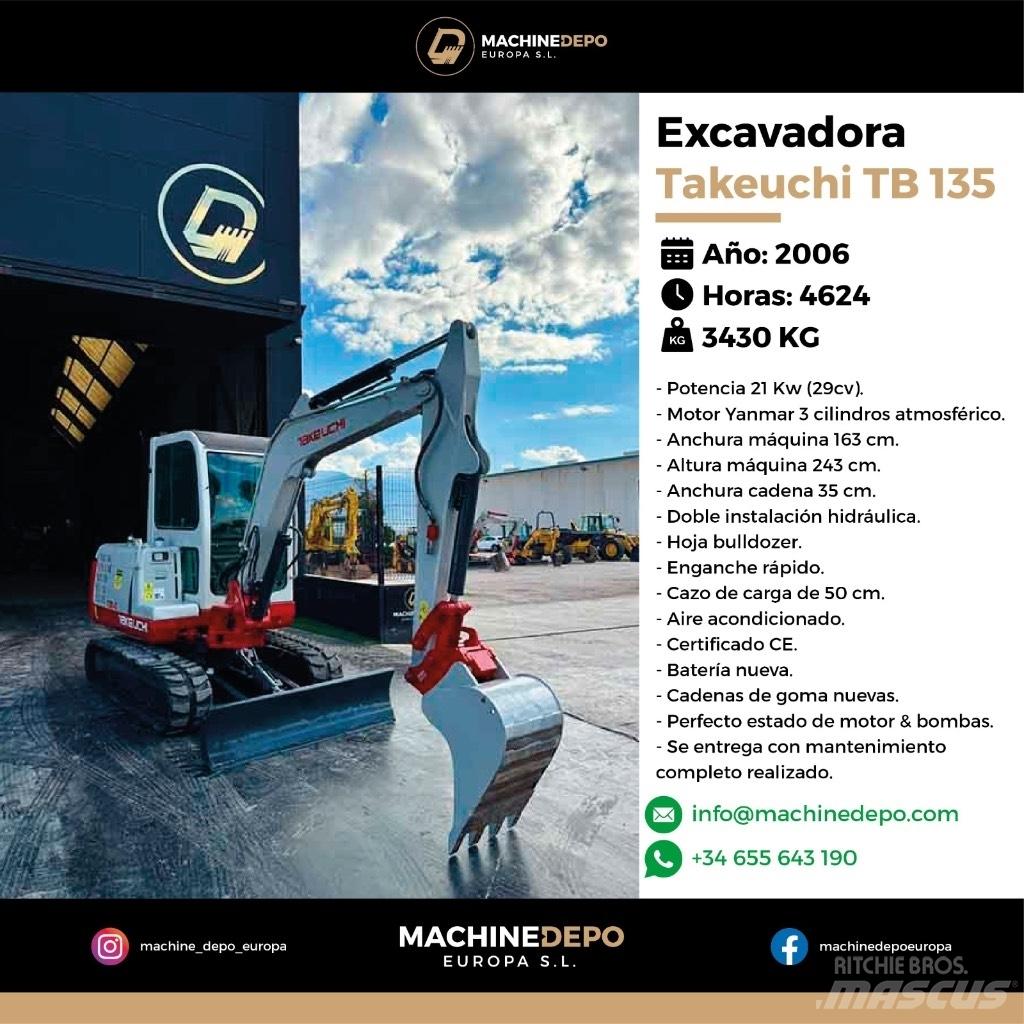 Takeuchi TB 135 Мини-экскаваторы