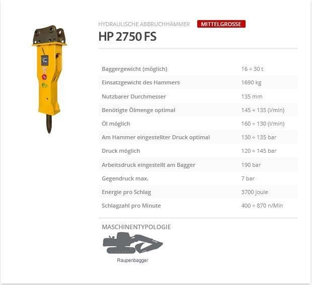 Indeco HP 2750 FS Гидромолоты