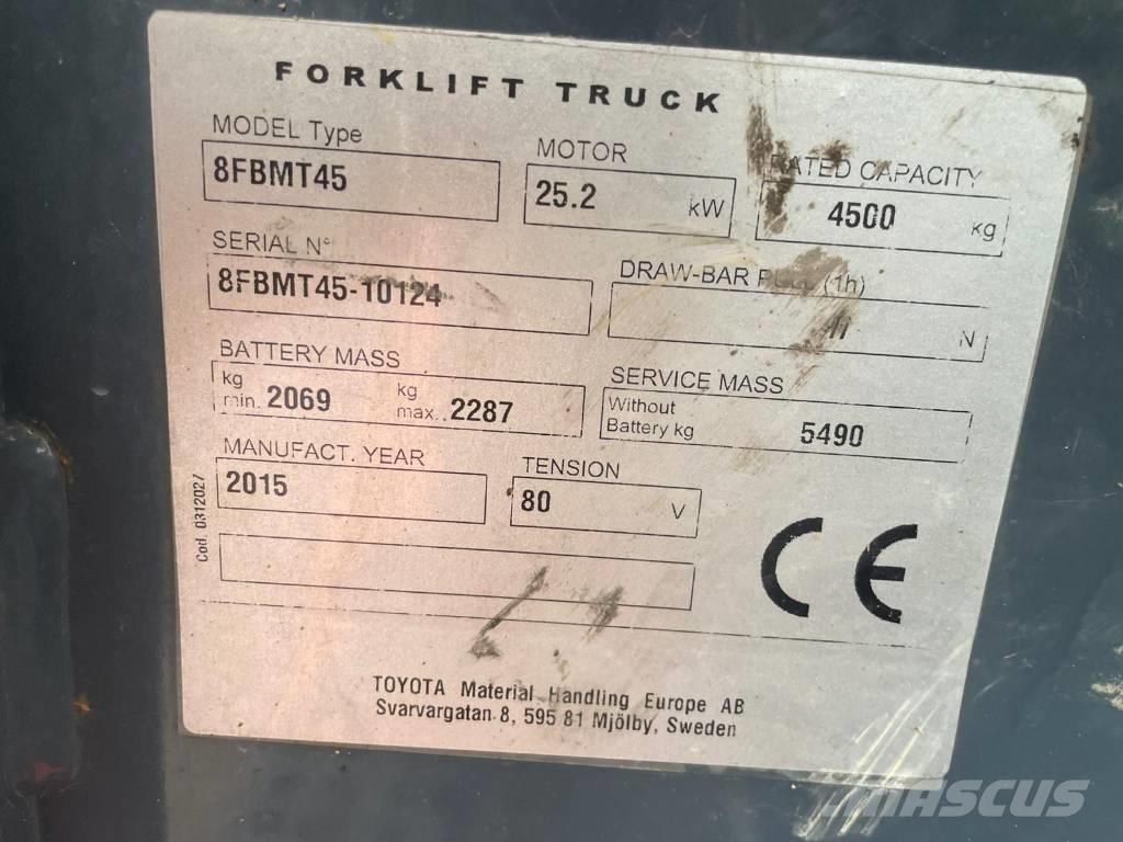 Toyota 8 FBMT 45 Электропогрузчики