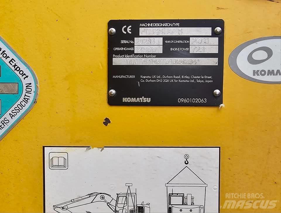 Komatsu PC 138 Малые экскаваторы 7т-12т