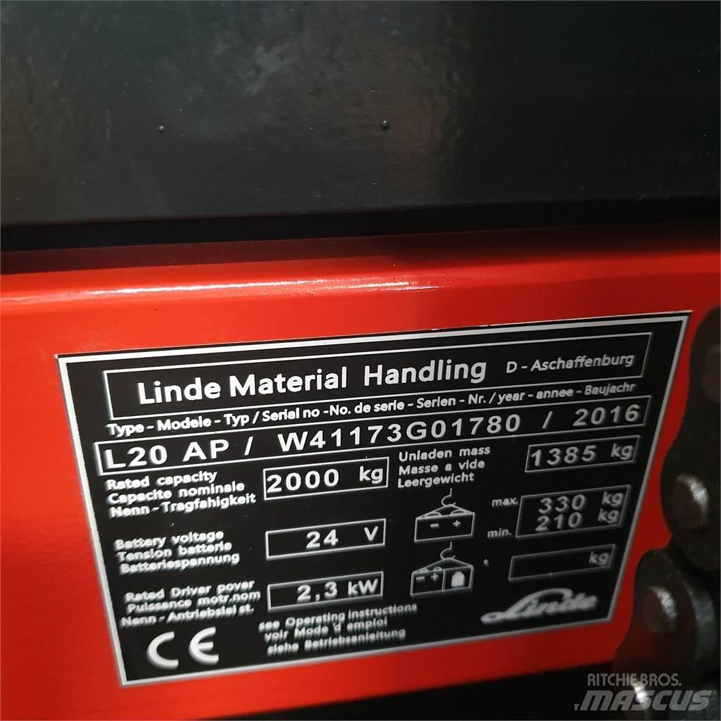 Linde L20APi Ручные штабелёры с электроподъёмом