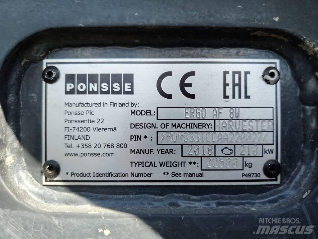 Ponsse Ergo AF 8W Харвестеры