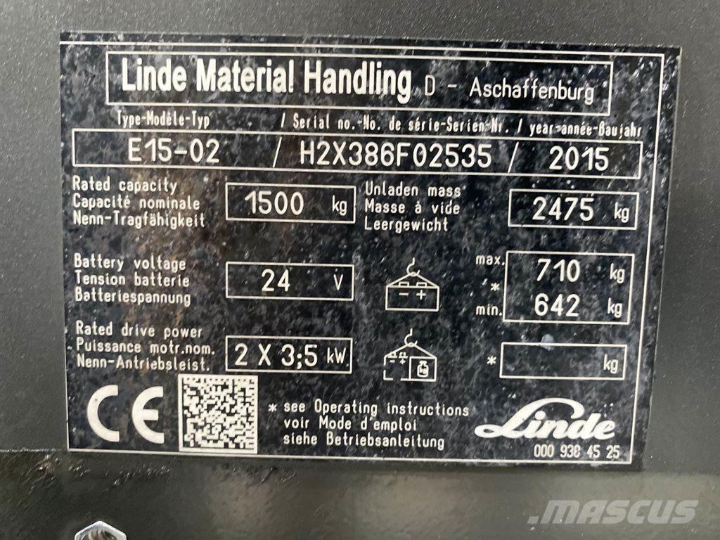 Linde E15-02 Электропогрузчики