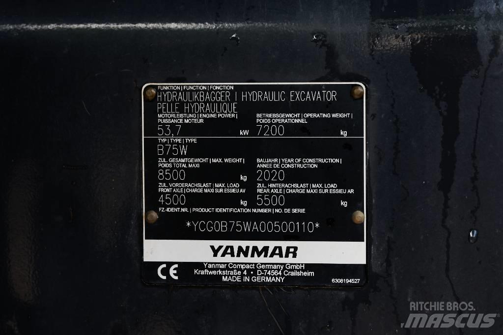 Yanmar B 75 W Колёсные экскаваторы
