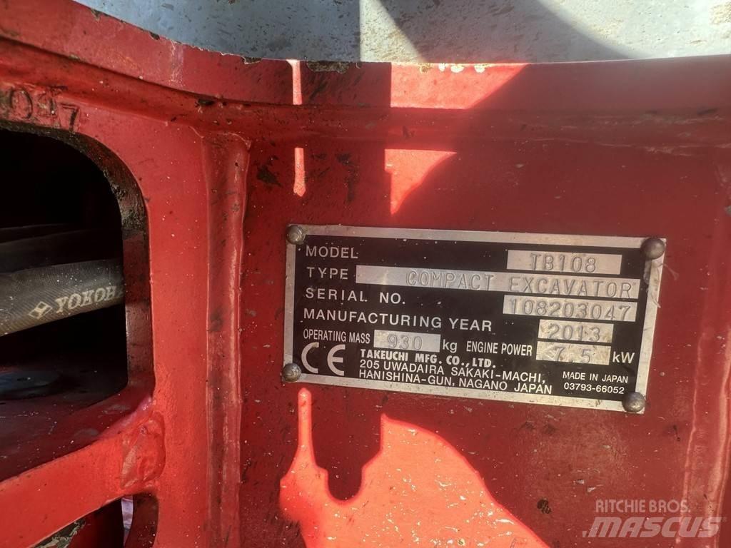 Takeuchi TB108 Мини-экскаваторы