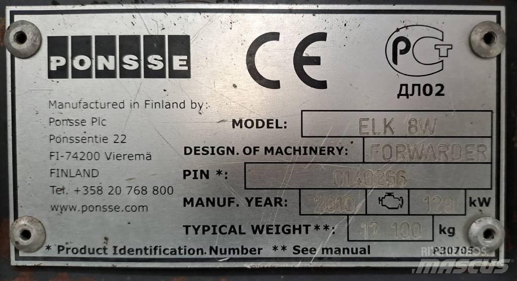 Ponsse Elk 8w Форвардеры