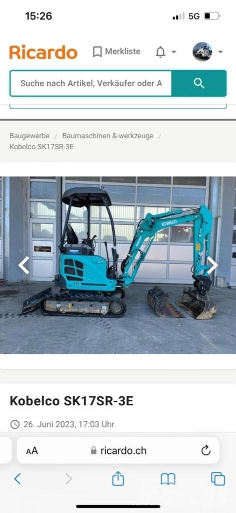 Kobelco SK17SR-3E Мини-экскаваторы