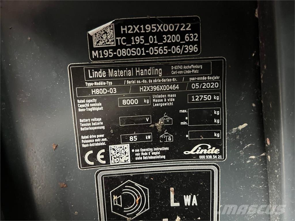 Linde H80D-03 Дизельные погрузчики