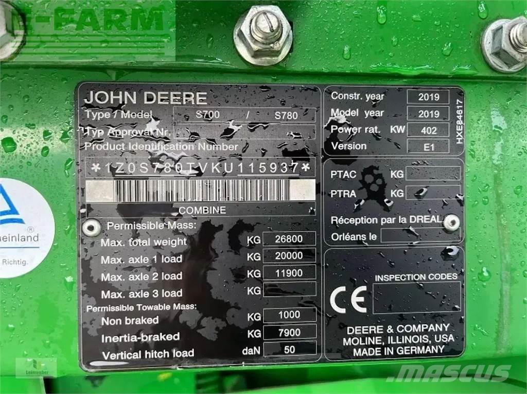 John Deere s 780i Зерноуборочные комбайны
