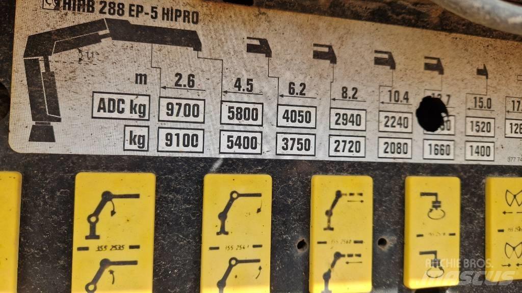 Hiab 288 EP-5 Hipro Краны-манипуляторы