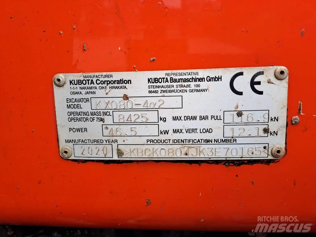Kubota KX 080-4 Малые экскаваторы 7т-12т