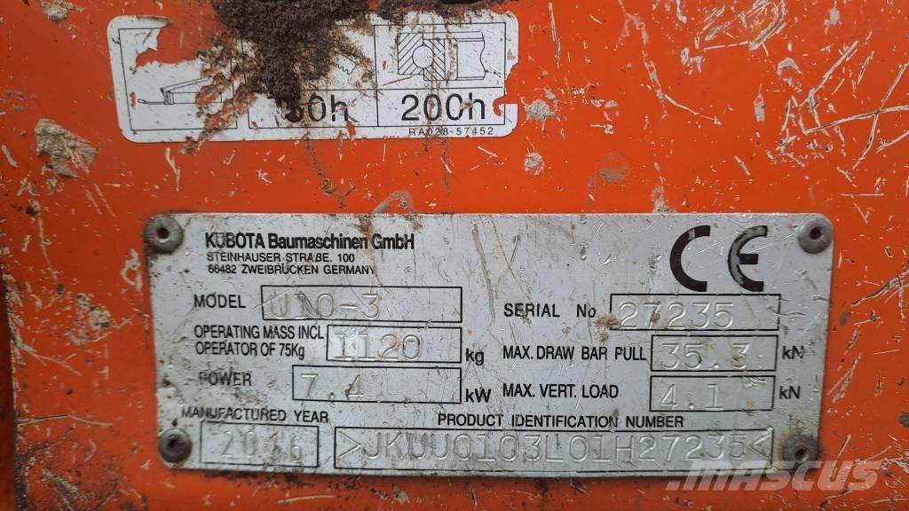 Kubota U 10-3 Мини-экскаваторы
