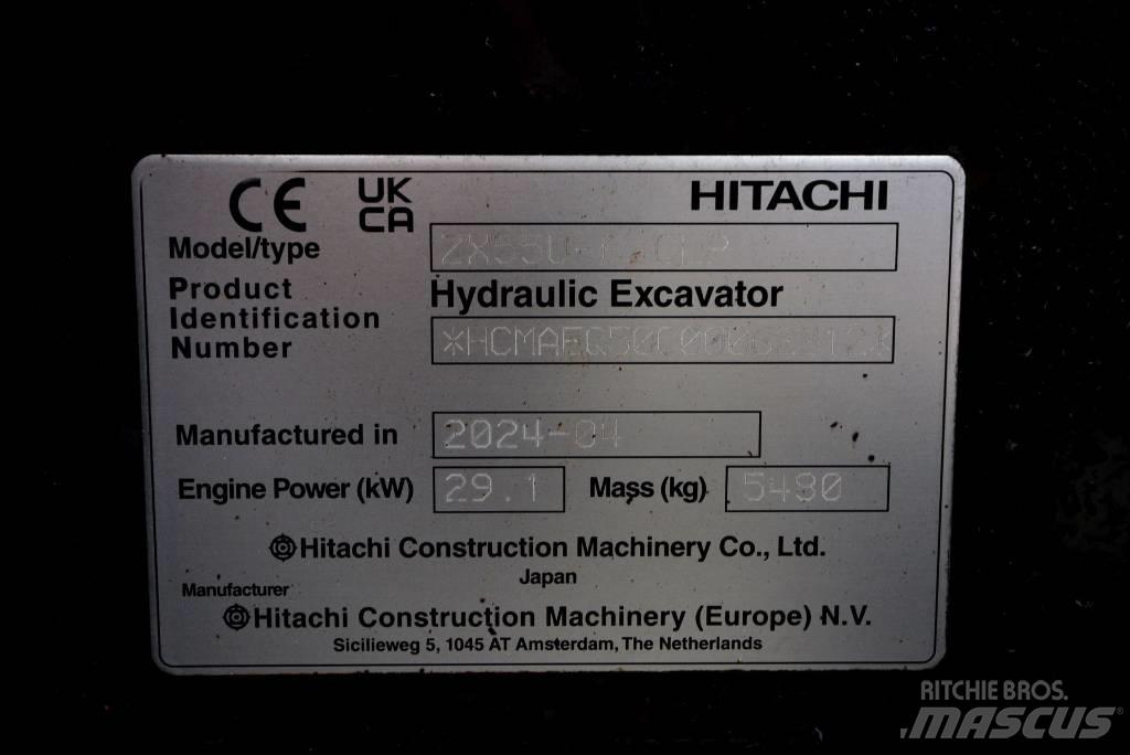 Hitachi ZX 55 U-6P Мини-экскаваторы